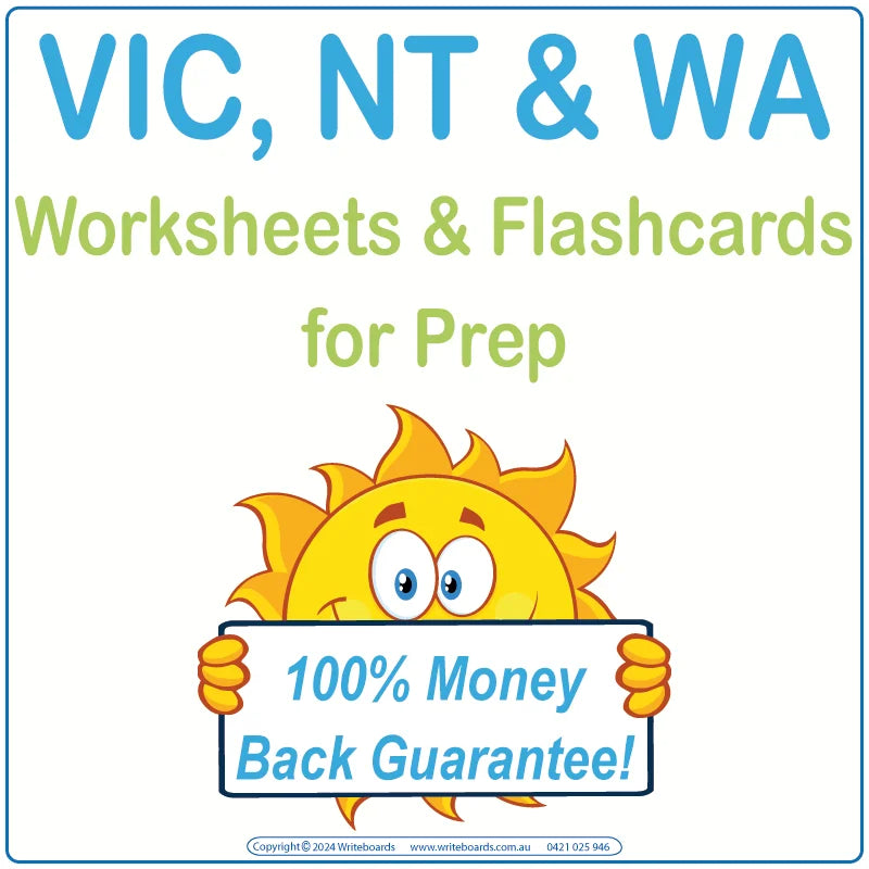 Downloadable & Printable VIC Modern Cursive Font Worksheets & Flashcards School Readiness in Prep