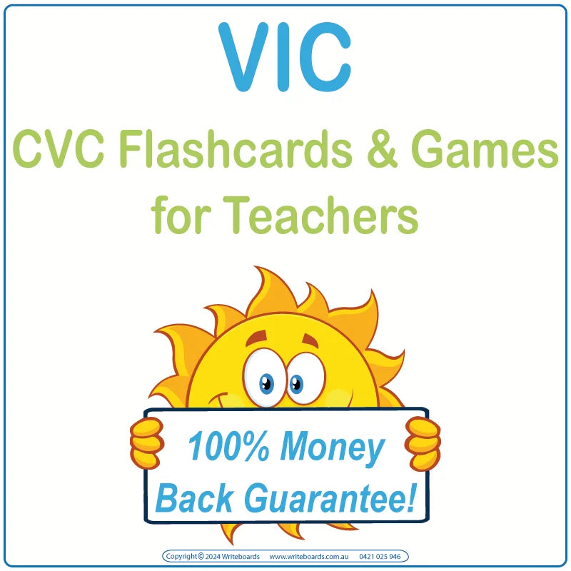 CVC Flashcards & Games for Teachers in VIC