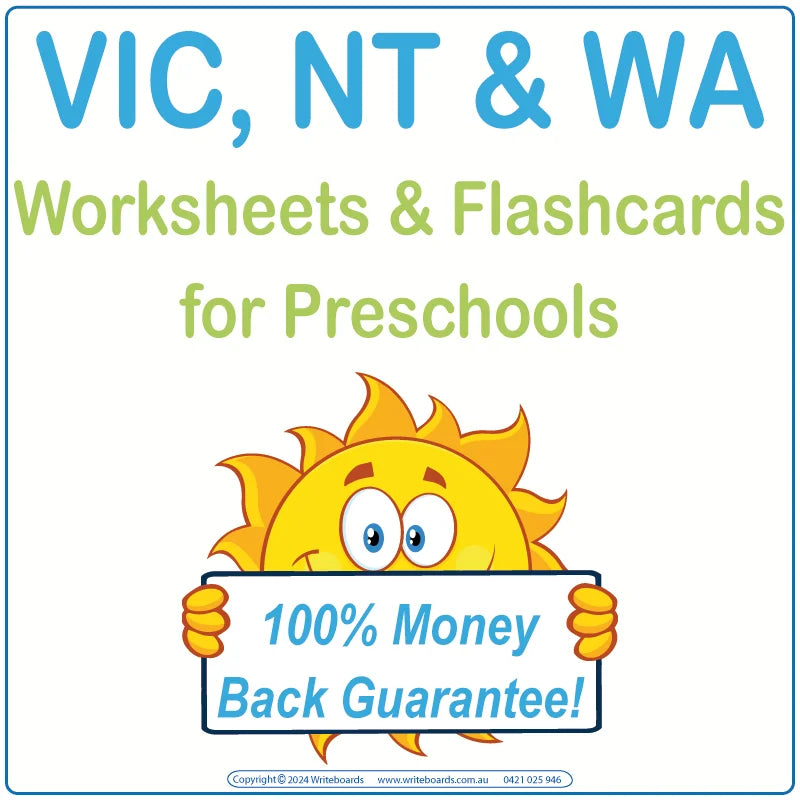 VIC Modern Cursive Font Worksheets & Flashcards for Kindergarten &  Preschool