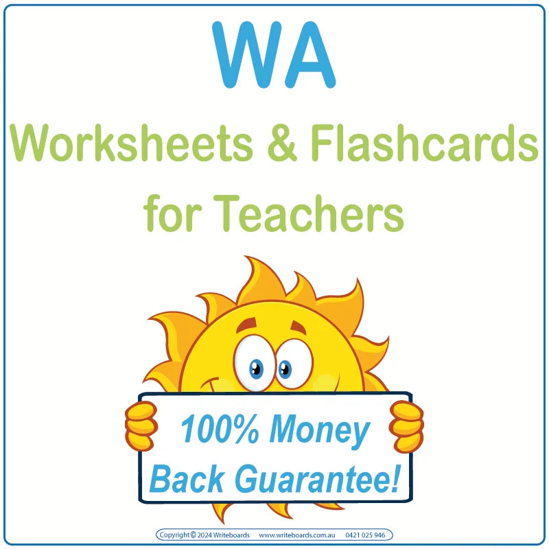 Thousands of printable downloadable curriculum-aligned worksheets and flashcards for teachers in WA to support learning