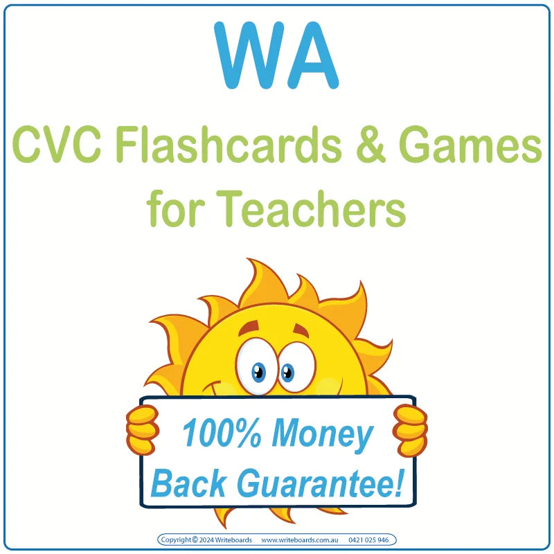 CVC Flashcards & Games for Teachers in WA