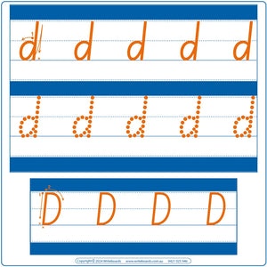 126 SA Modern Cursive Worksheets that are set up for Reception download & print now