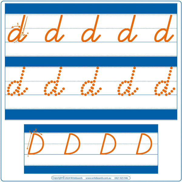 TAS Modern Cursive Font School Starter Worksheets - Writeboards