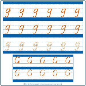 Download TAS Modern Cursive Font Alphabet & Number Worksheets for Teachers - includes 62 guided pages