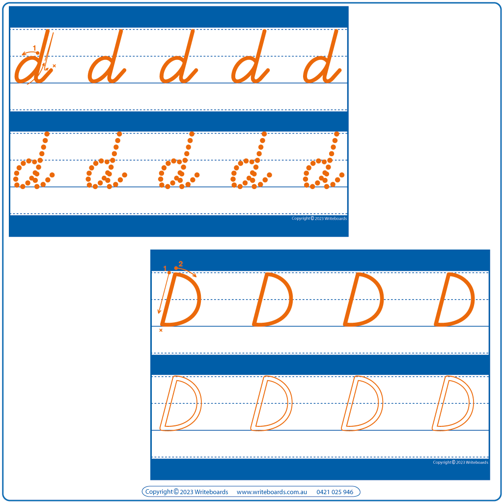 126 TAS Modern Cursive Worksheets that are set up for Prep download & print now