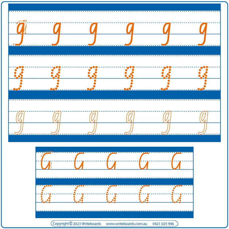 NSW & ACT Alphabet Tracing Worksheets in dots - outline and bold