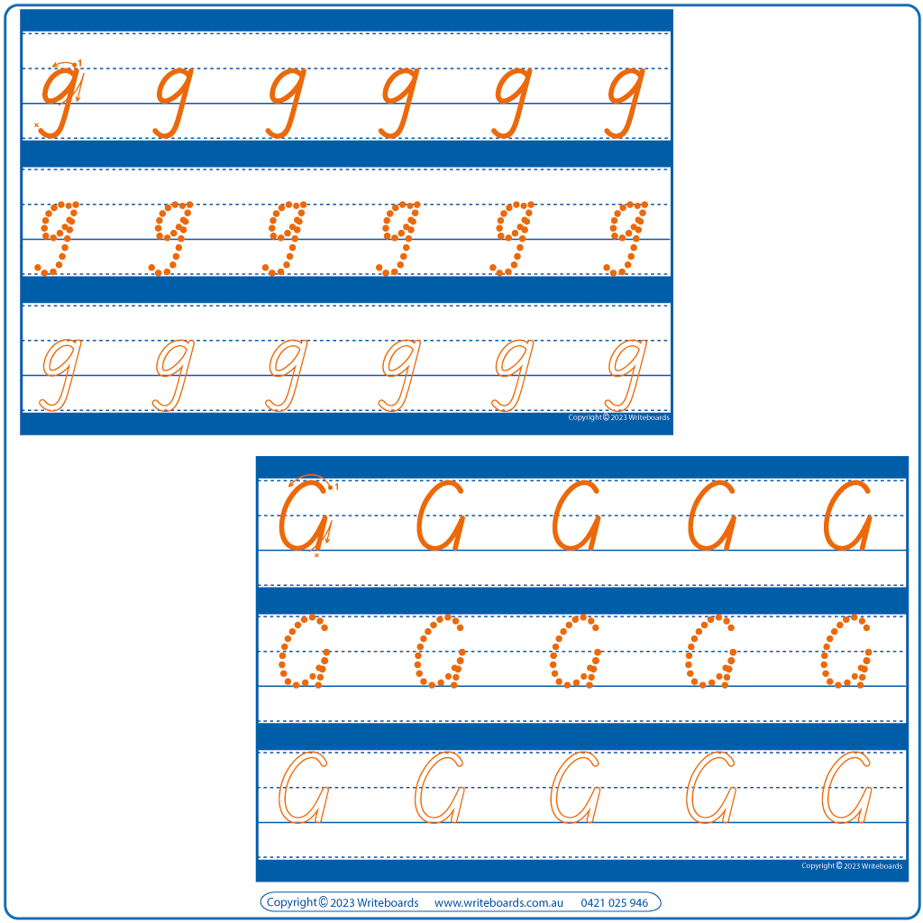 Worksheet Pack B - TAS Modern Cursive Font