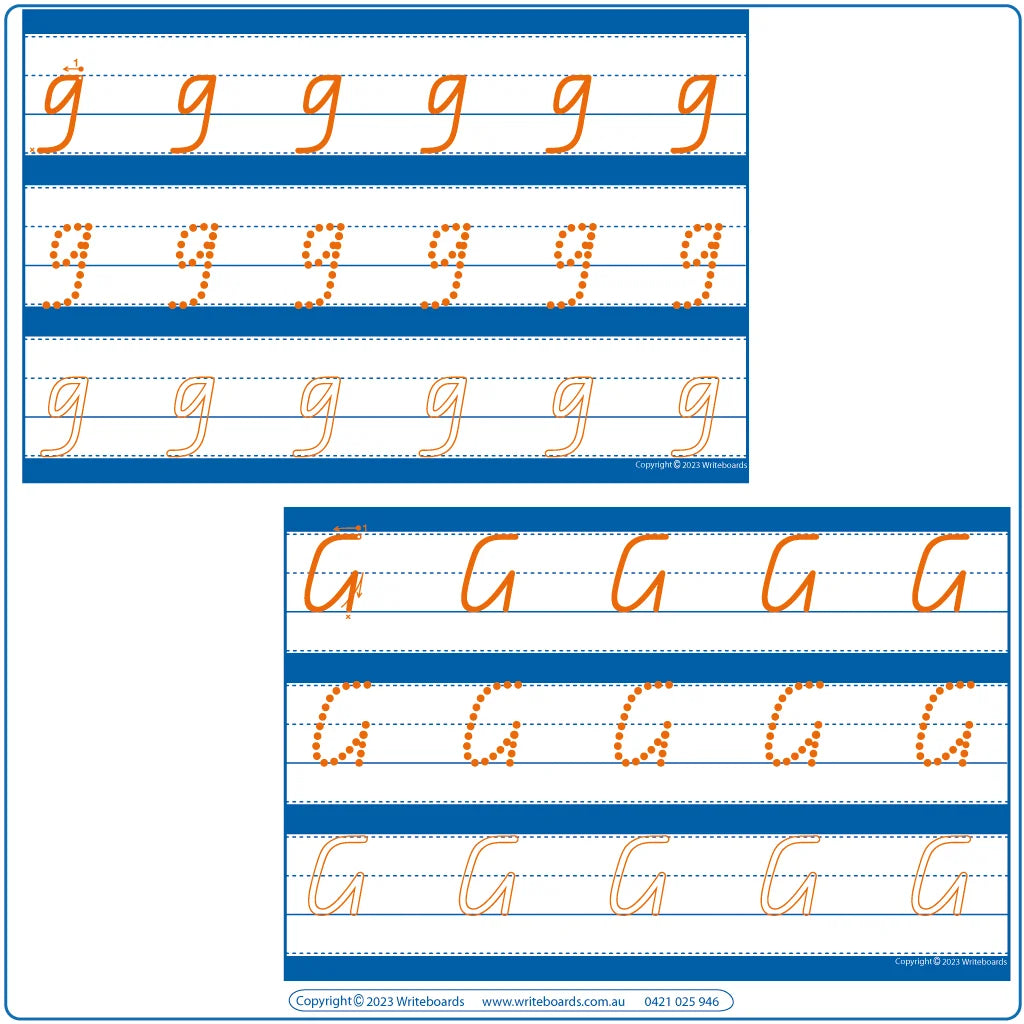 QLD Beginners Font Alphabet & Number Worksheets for Year 1