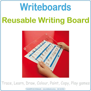 Writeboards Transparent Writing & Tracing Board, Reusable Writing Board for Kids, Draw & Erase board
