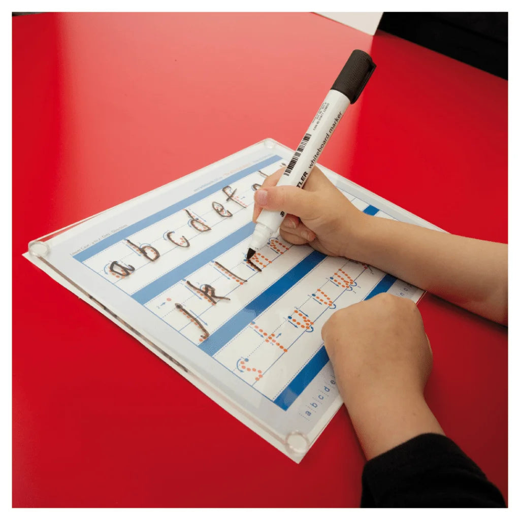 Clear Reusable Handwriting Board & Educational Worksheets for Kids age 3 - 9, Aussie Made Writeboard