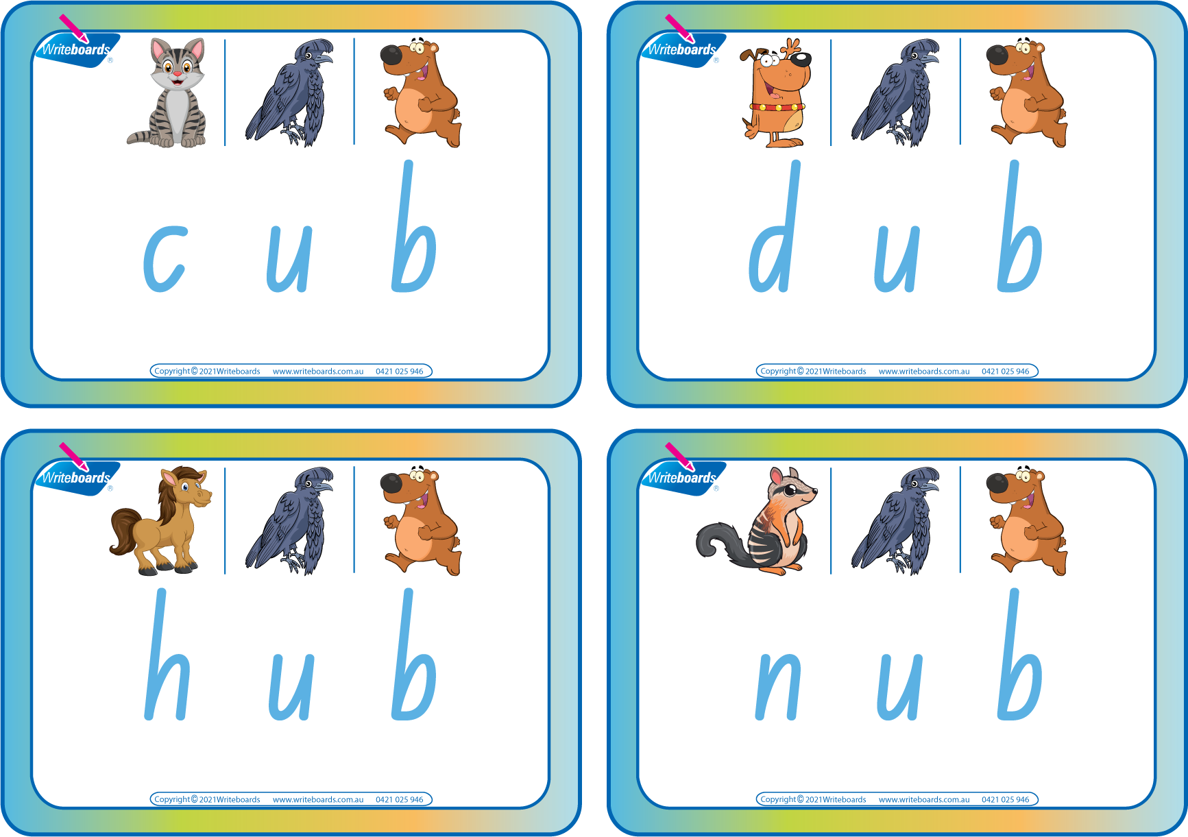 NSW Foundation Font CVC Package for Teachers, CVC Flashcard Package using Animal Phonics