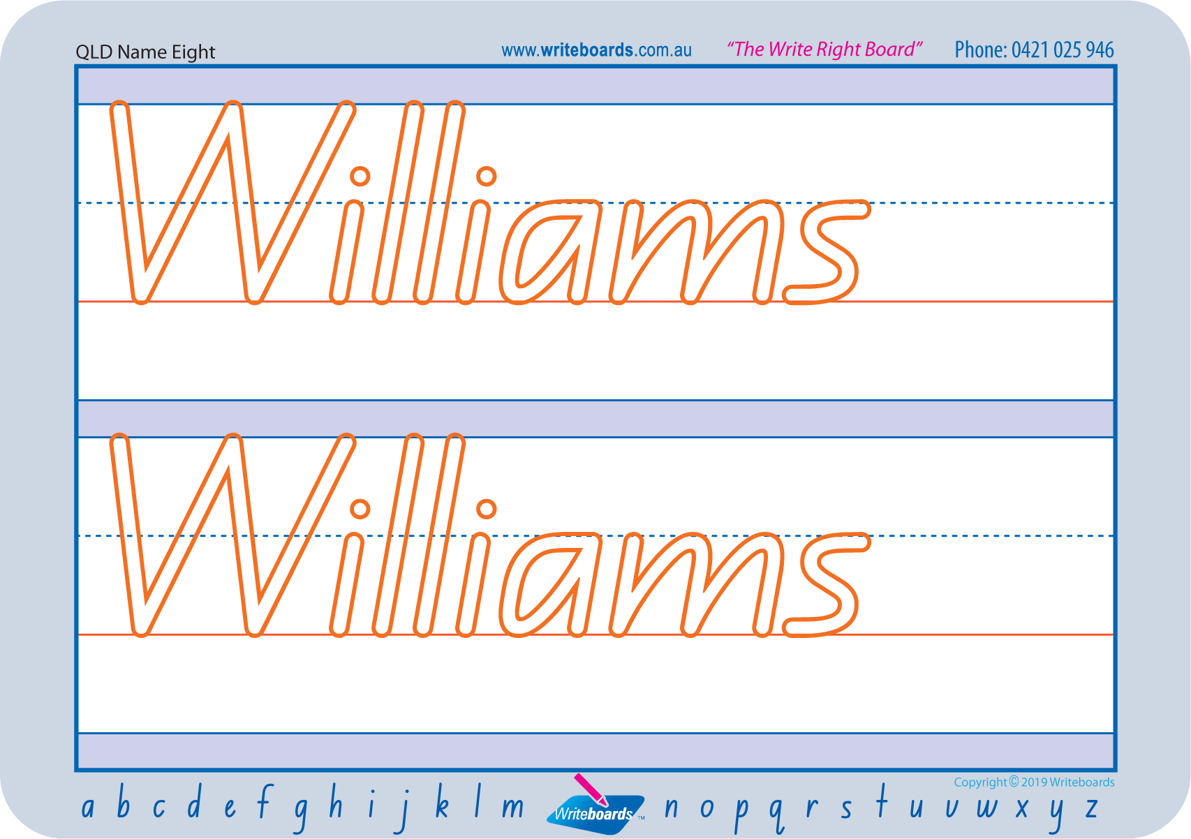 Qld Letter Layout Teach Your Child How to Write Their Name using QLD Beginner Font ...