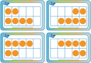 Subitising flashcards on 10 grids for Occupational Therapists and Tutors