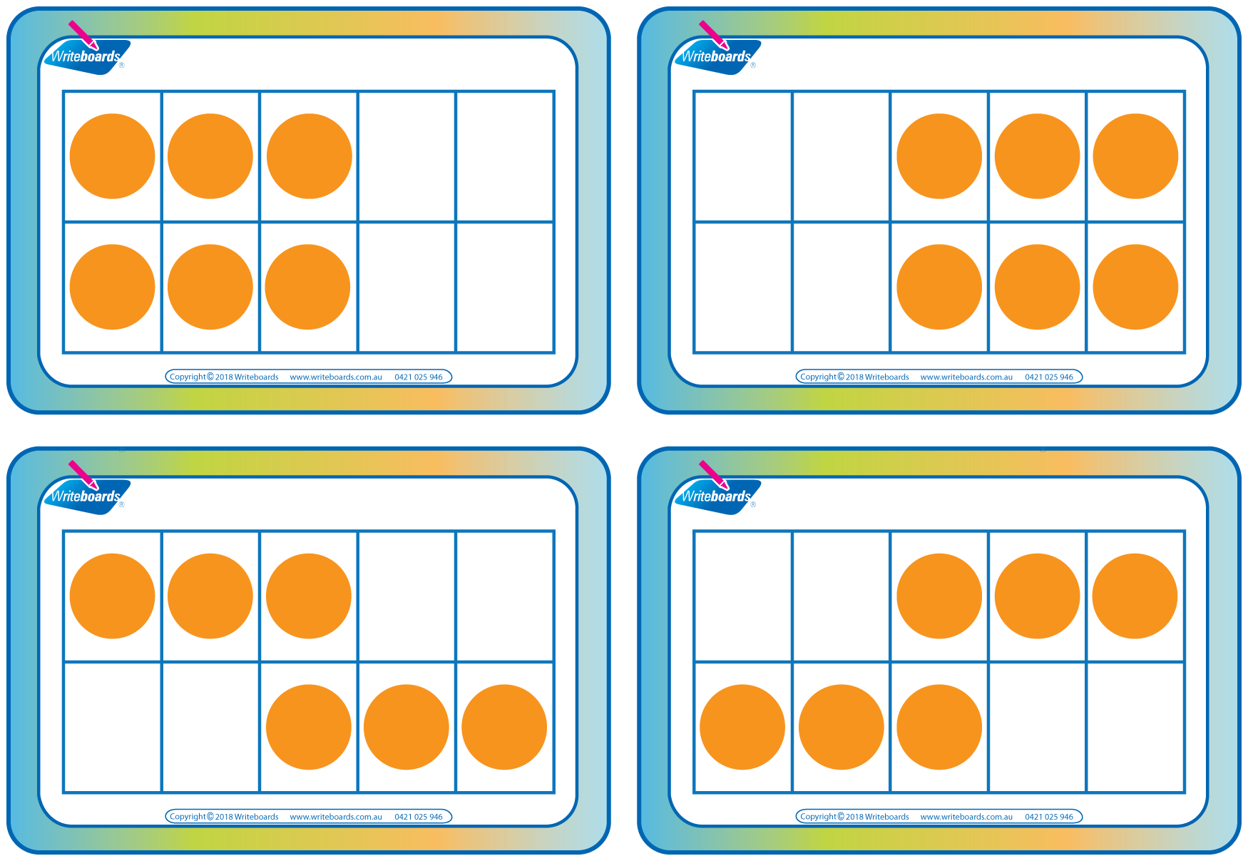 Teach your child subitising with 220 flashcards that will help them recognise number patterns to 10