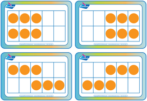 Subitising Flashcards for Childcare and Kindergarten, Subitising flashcards on ten grids