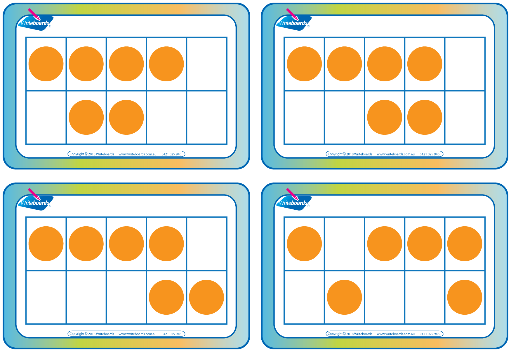 Teach your child subitising with 220 flashcards that will help them recognise number patterns to 10