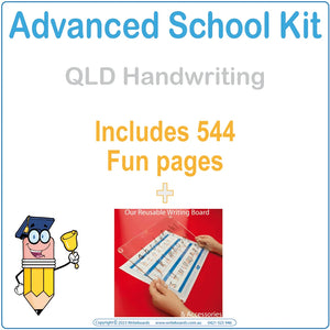 QLD Australian School Kit includes our Reusable Tracing Board and 544 Free pages