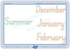 SA Modern Cursive Font seasons of the year for teachers, SA Teachers Resources