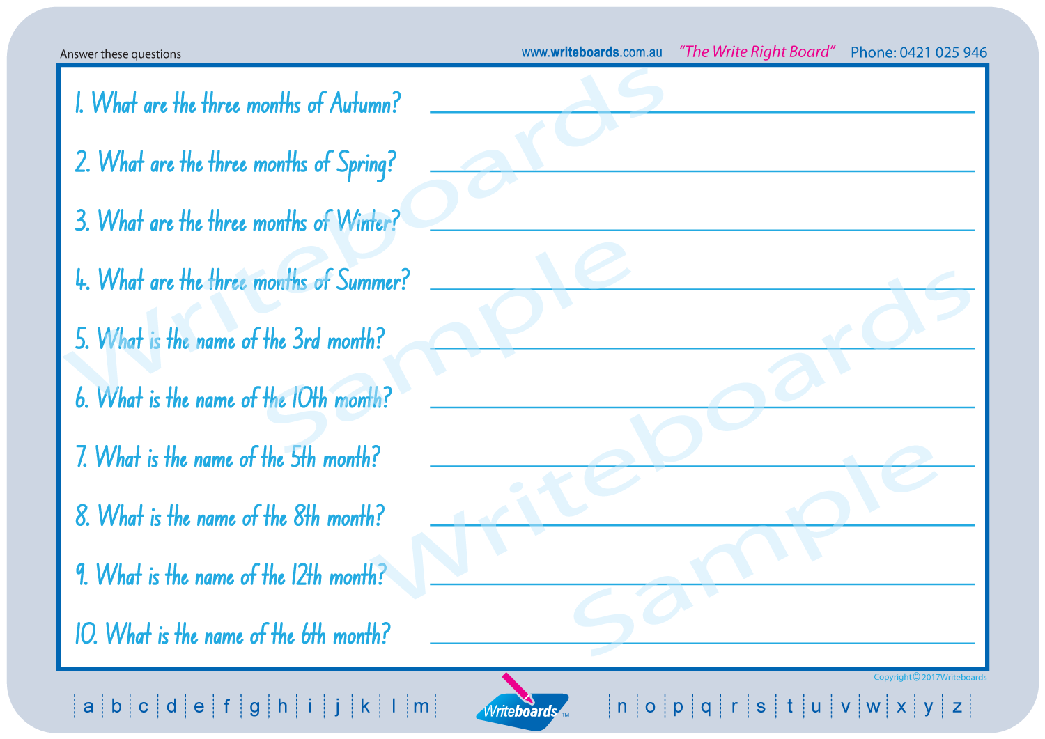 NSW Foundation Font worksheets and flashcards that include learning about today, weeks, months, seasons etc.