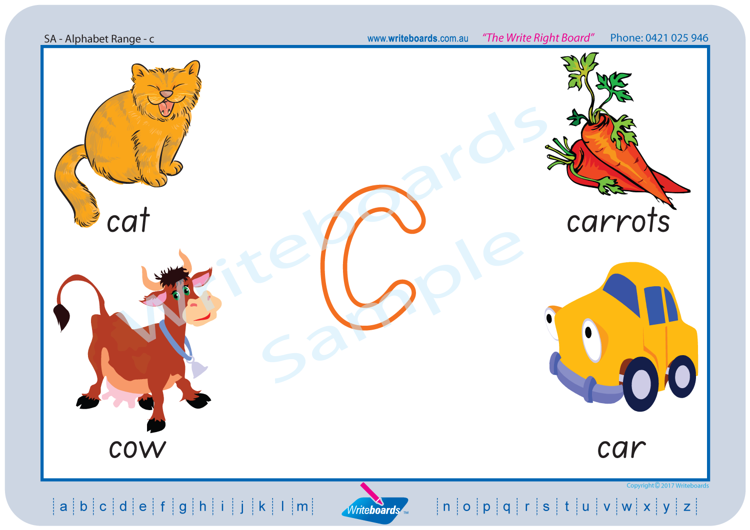 Range In Cursive Letters Alphabet Range - SA Modern Cursive Font | Writeboards | Children’s ...