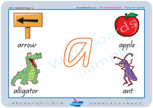 QLD Modern Cursive Font Alphabet Handwriting Worksheets for Tutors and Occupational Therapists