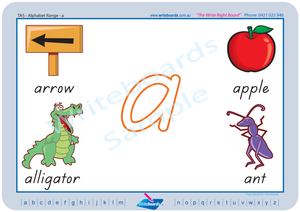 TAS Modern Cursive Font Alphabet Handwriting Worksheets for Tutors and Occupational Therapists