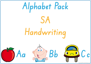 Busy Book Alphabet for SA Handwriting, SA Alphabet Busy Book Pack