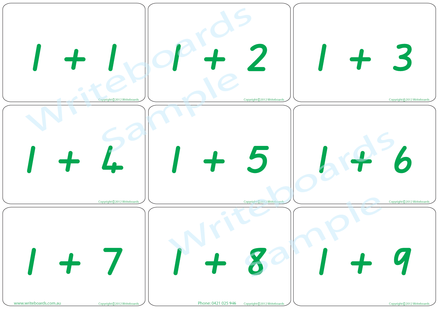 Educational Arithmetic Bingo Game using QLD Modern Cursive Font handwriting, Addition and Subtraction to Twelve