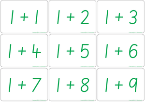 Arithmetic Bingo Game using SA Modern Cursive Font for Tutors and Therapists