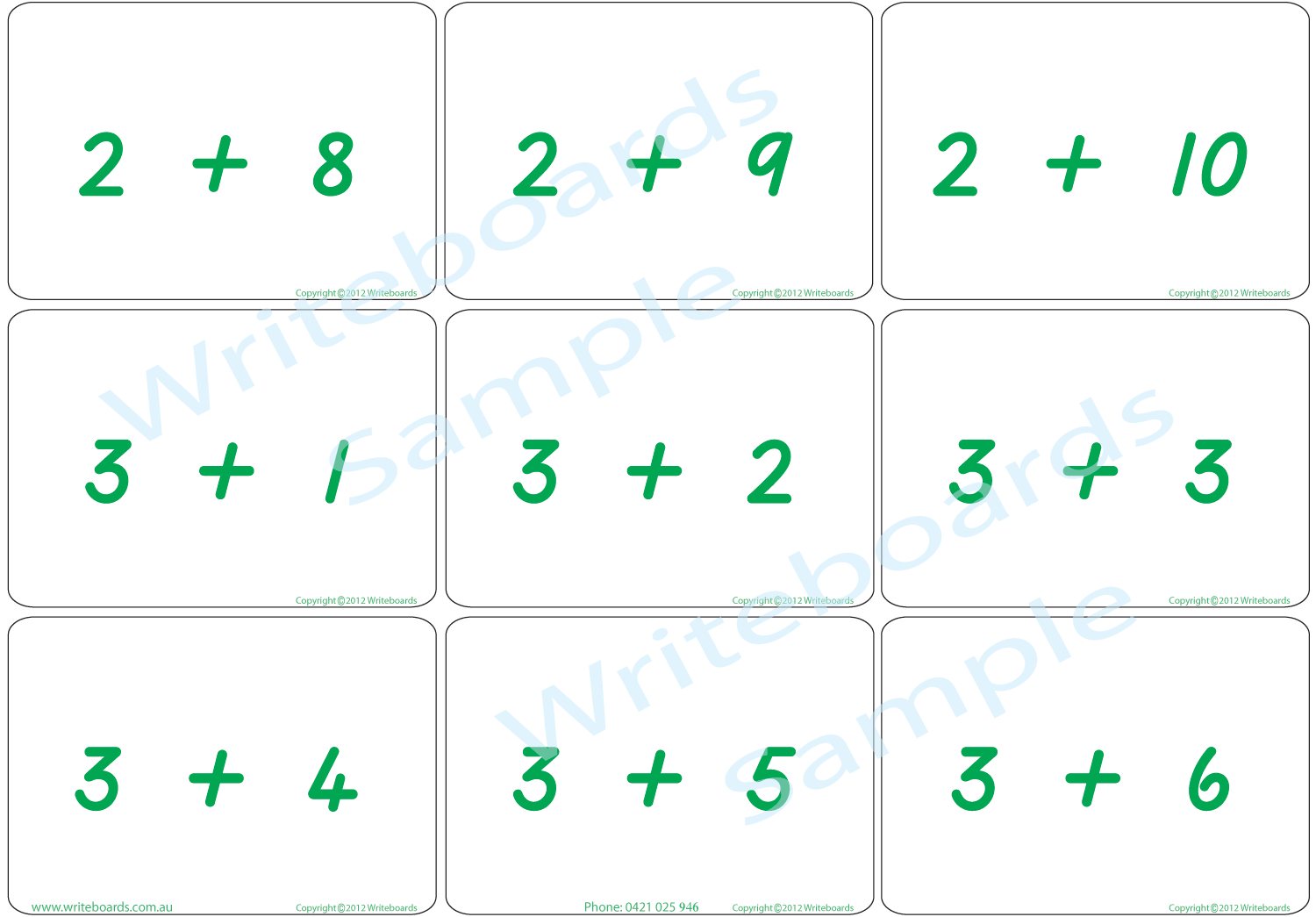 Teach your child addition and subtraction with the Arithmetic Bingo Game completed using TAS Handwriting