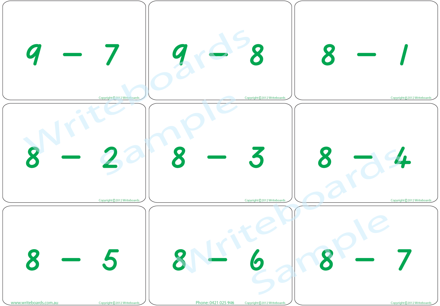 Teach your child addition and subtraction with the Arithmetic Bingo Game completed using TAS Handwriting