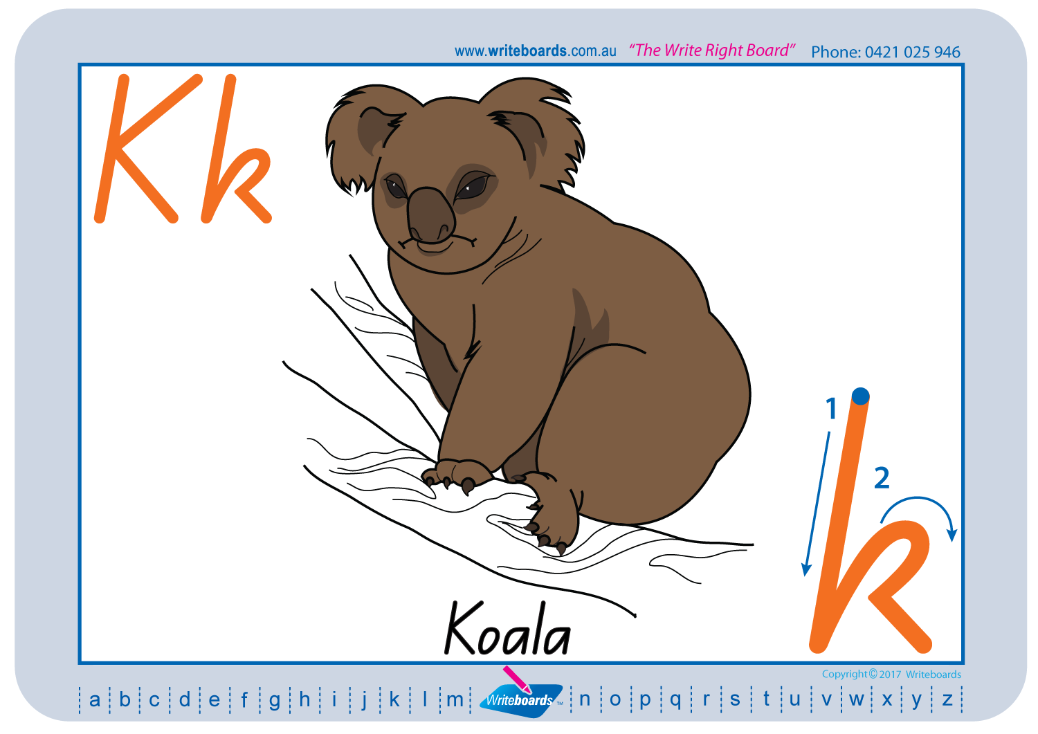 QLD Modern Cursive Font School Readiness Australian Animal Alphabet Worksheets for Childcare and Kindergarten