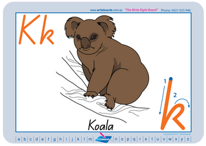 QLD Beginners Font Australian Animal Alphabet Worksheets, QLD Beginners Font Prep Worksheets
