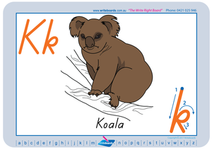 Special Needs TAS Modern Cursive Font Australian Animal worksheets