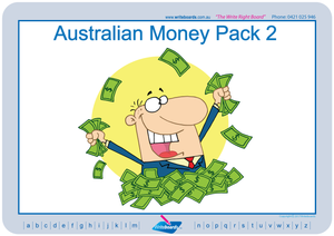 Special Needs Australian money worksheets and flashcards