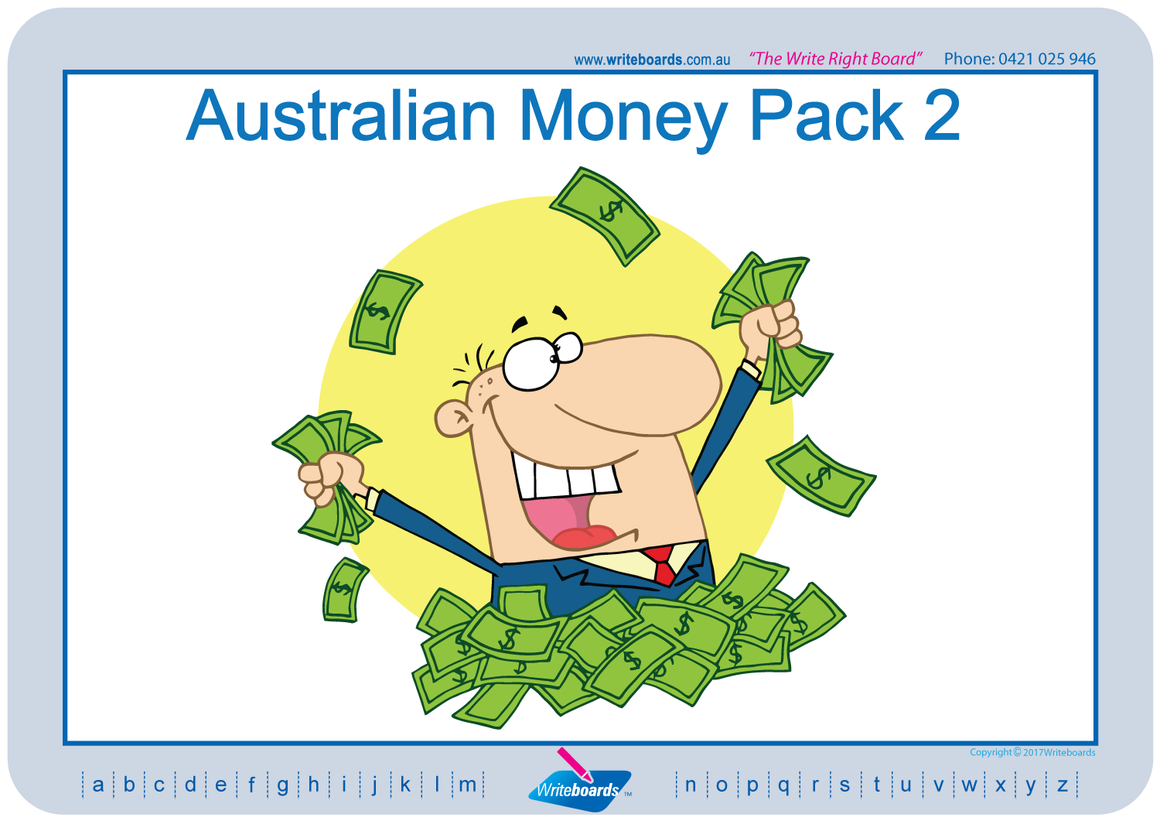 Australian Money Worksheets includes posters, flashcards and worksheets.