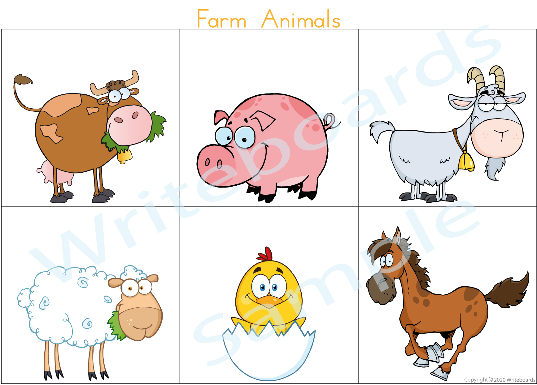 Farm Animal Busy Book where your child has to add the names