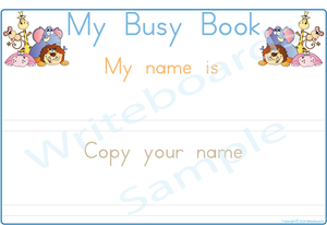 Busy Book Pages to Teach Your Child to Spell Their Name that are printable and downloadable