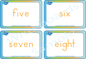 Free Number Word Flashcards come with our Number Busy Book