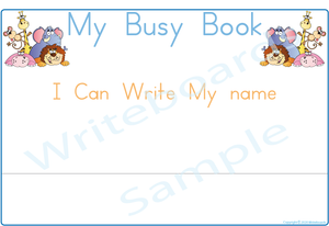Downloadable Busy Book to Teach Your Child How to Write Their Name