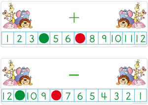 Bat and Ball Font Number Line, Stick and Ball Font Number Line