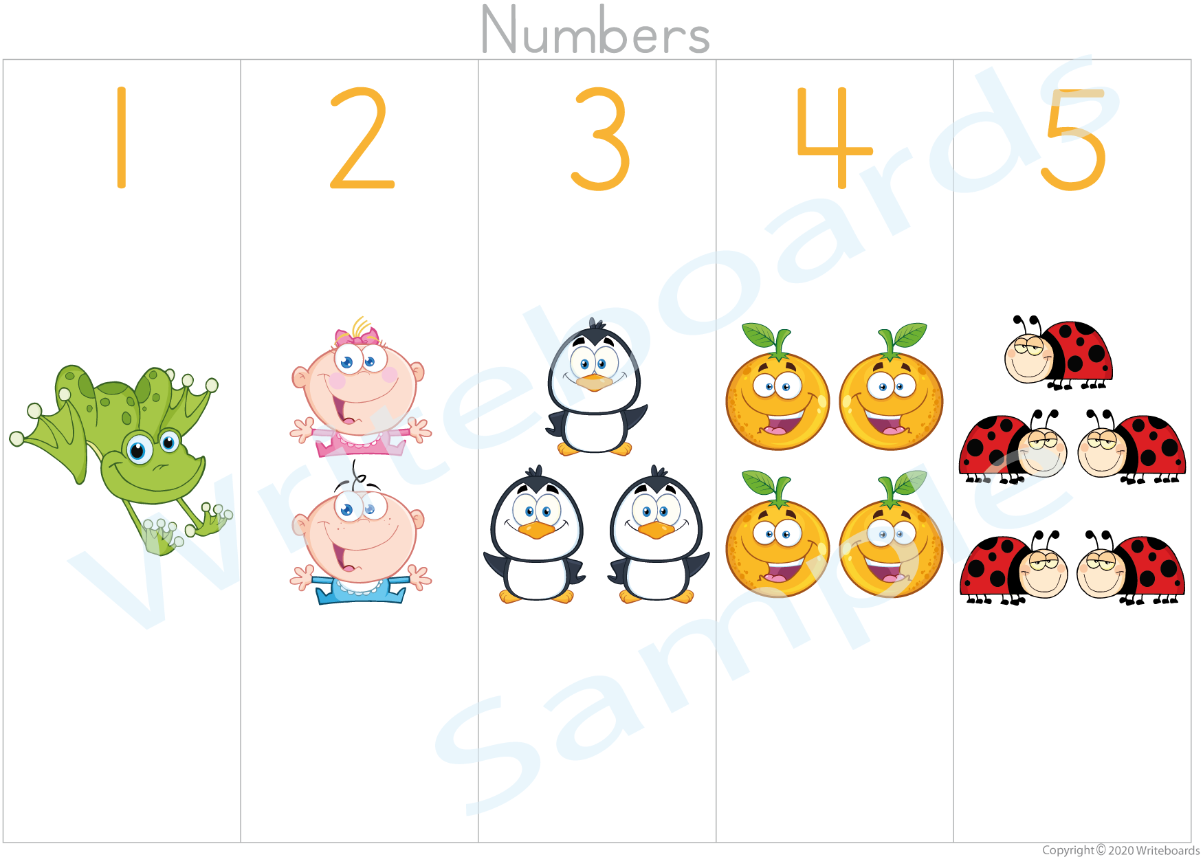 Busy Book Number pack where Your Child has to add the Missing Names