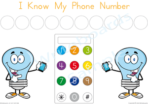 Free Phone Number Poster comes with our I Know My Phone Number Busy Book Pack