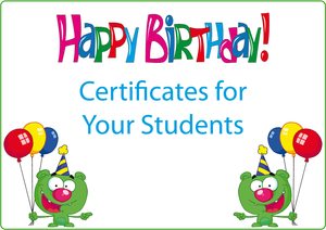 Birthday Certificates for Teachers