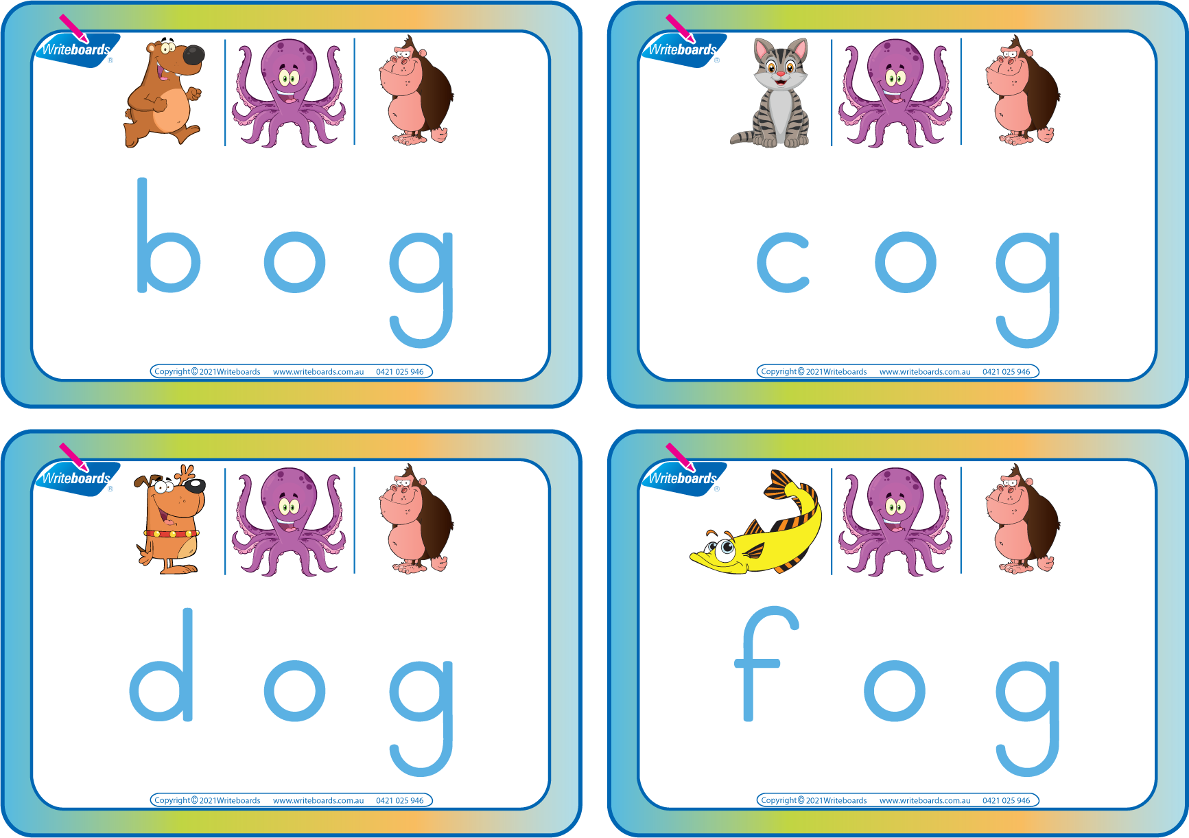 CVC Flashcard Bundle, Printable Zoo Phonic CVC Flashcards, CVC Flashcards using Animal Phonic Pictures, CVC Flashcards
