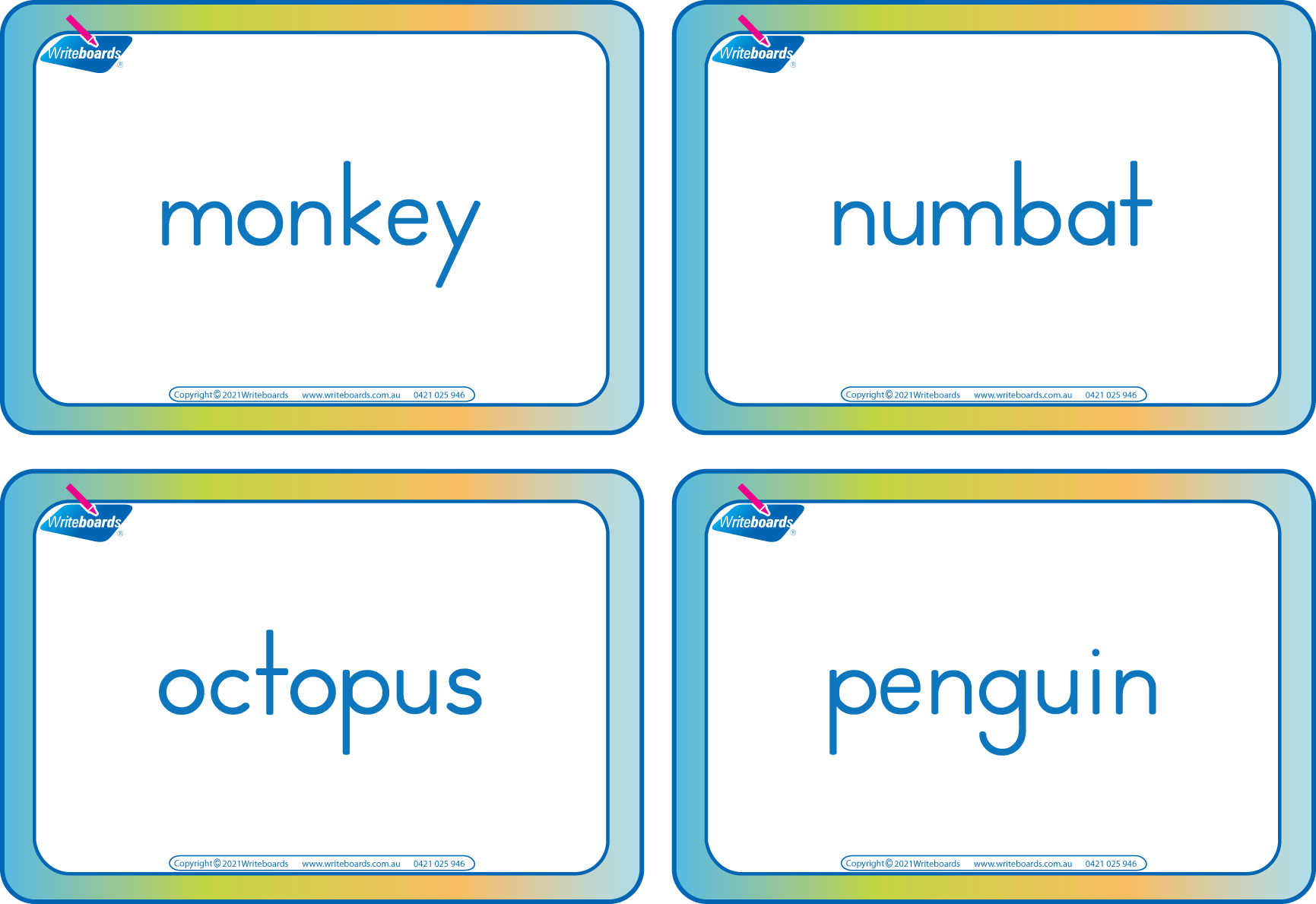 Animal Phonic Flashcards Package for Teachers, Zoo Phonic Flashcard Package for Teachers