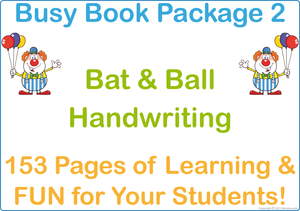 Busy Book Package One for Teachers, Bat and Ball Busy Book includes 153 Pages