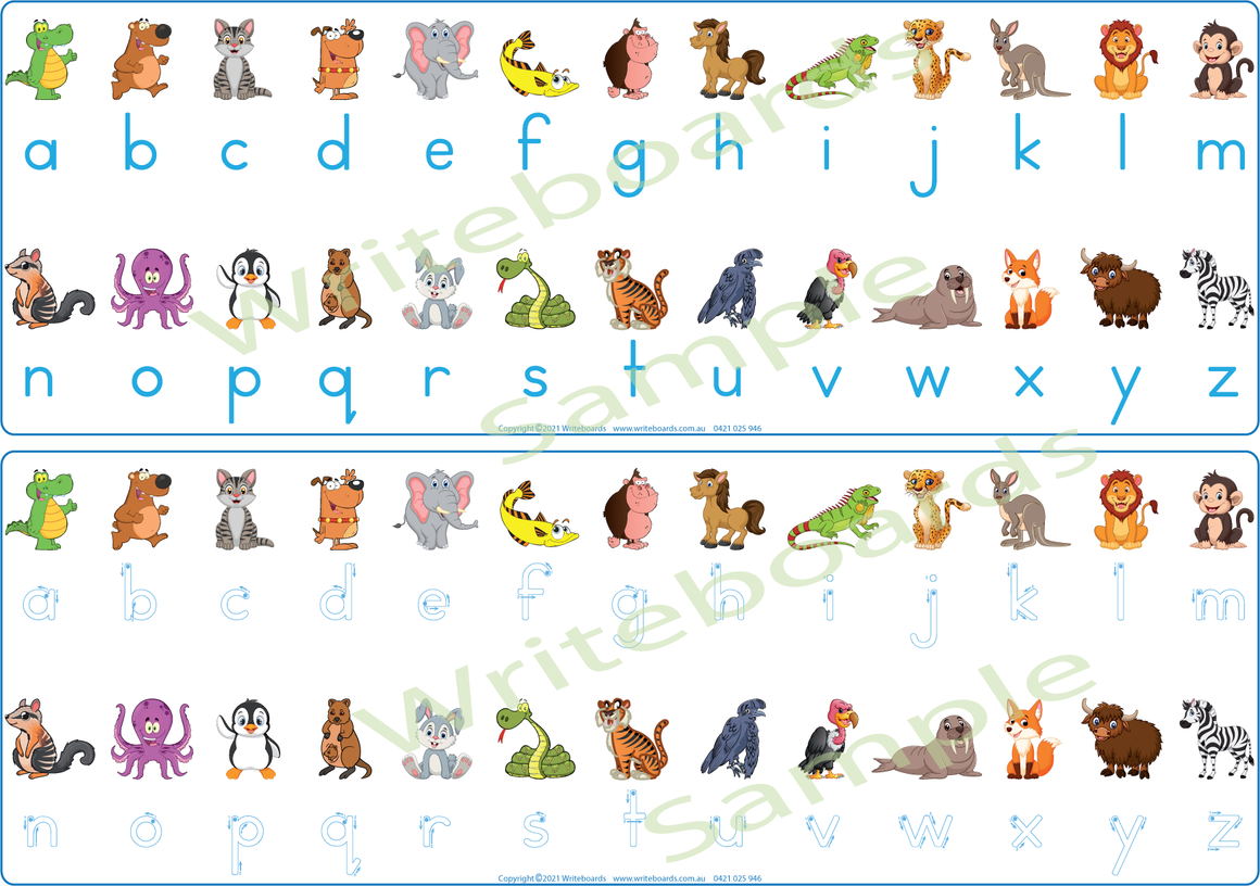 Animal Phonic Desk Strips for Teachers, Zoo Phonic Desk Strips come with and without direction arrows