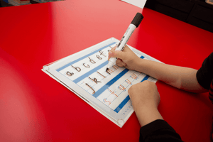 Clear Reusable writing board for special needs children, Special Needs resources and teaching aide.