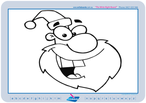 Teach your child how to draw Santa Claus and other Christmas related images using a grid